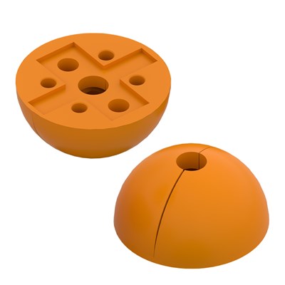 Orange 4 Ton Urethane Plus Lifting Pin Recess for precast concrete lifting system