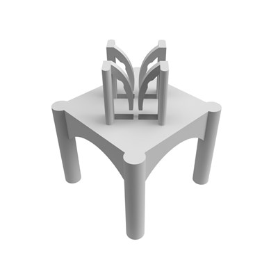 CHAIR, ARCHITECTURAL MESH 1" GRAY